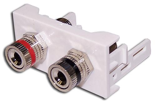 Розетка Mosaic Lanmaster LAN-WA-LP-SPK-WH