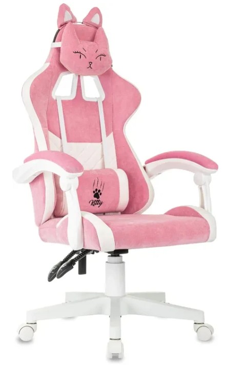 Кресло игровое Бюрократ KNIGHT KITTY W PINK