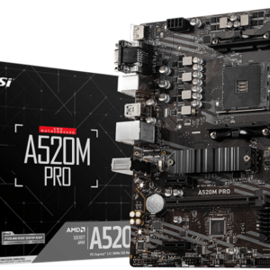 Материнская плата MSI A520M PRO, AM4, AMD A520, mATX