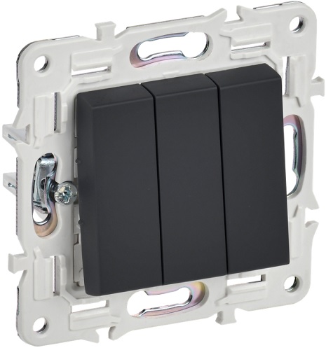 Выключатель трехклавишный IEK SK-V30-0-10-K53