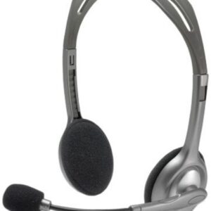Проводные наушники Logitech H110, Проводной, Накладные, Серый, [981-000472]