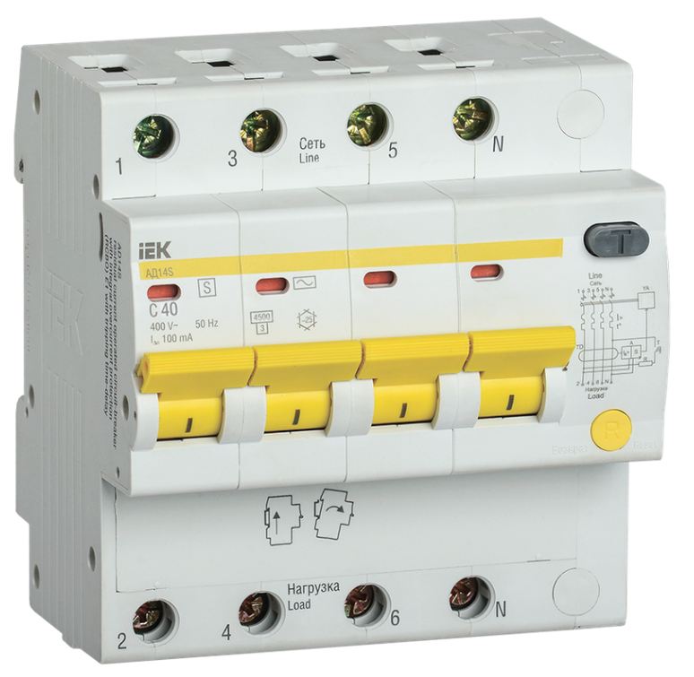Автомат дифференциальный IEK MAD13-4-040-C-100