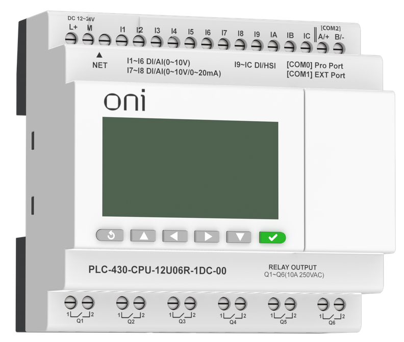 Модуль ONI PLC-430-CPU-12U06R-1DC-00