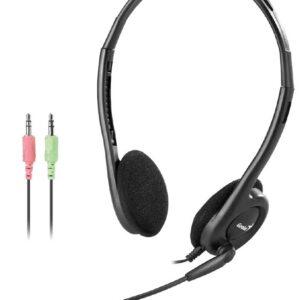 Проводная стереогарнитура Genius HS-200C, Проводной, Накладные, Черный, [31710151104]