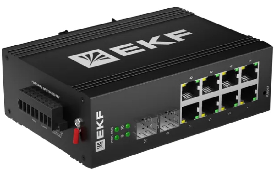 Коммутатор промышленный управляемый EKF TSX-ML2-2GX/SFP-8GTP