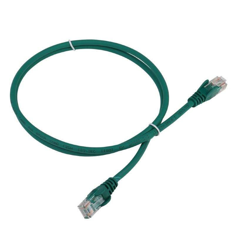 Кабель патч-корд U/UTP 5e кат. 0.3м Lanmaster LAN-PC45/U5E-0.3-GN
