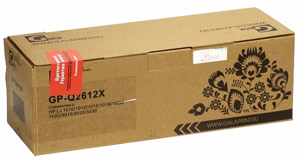 Тонер-картридж GalaPrint Q2612X/FX-10/703 Черный