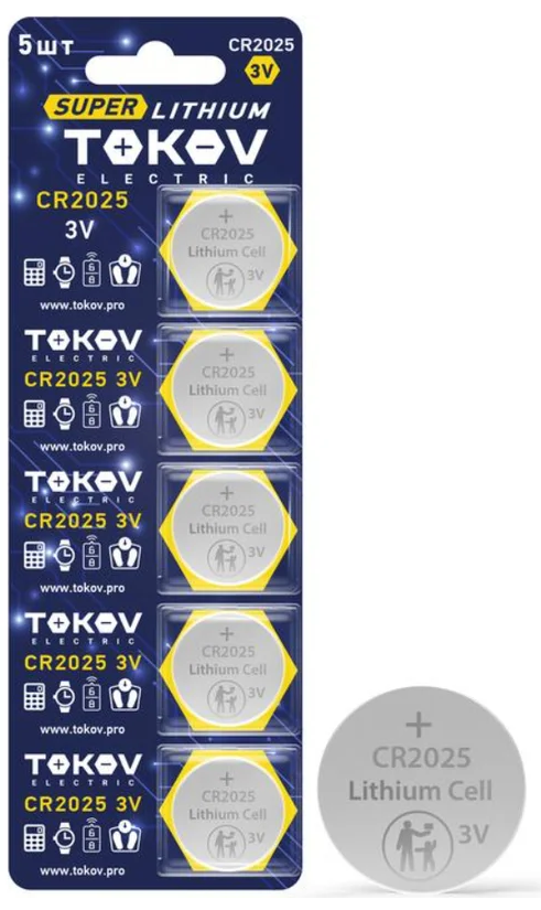 Батарейка TOKOV ELECTRIC TKE-LI-CR2025/B5