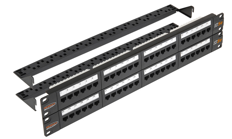 Патч-панель NikoMax NMC-RP48UD2-2U-BK
