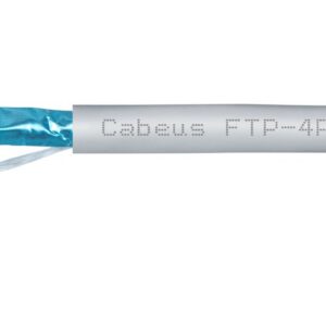 Кабель витая пара F/UTP 6 кат. 4 пары Cabeus FTP-4P-Cat.6-SOLID-GY