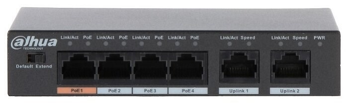 Коммутатор PoE Dahua DH-PFS3006-4GT-60