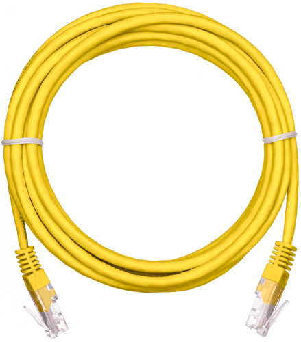 Кабель патч-корд U/UTP 5e кат. 5м Netlan EC-PC4UD55B-BC-PVC-050-YL-10