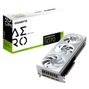 Видеокарта GIGABYTE nVidia GeForce RTX 5070, 12 ГБ GDDR7, [GV-N5070AERO OC-12GD]