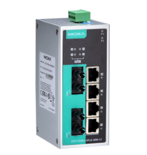 Коммутатор PoE MOXA EDS-P206A-4PoE-MM-ST-T