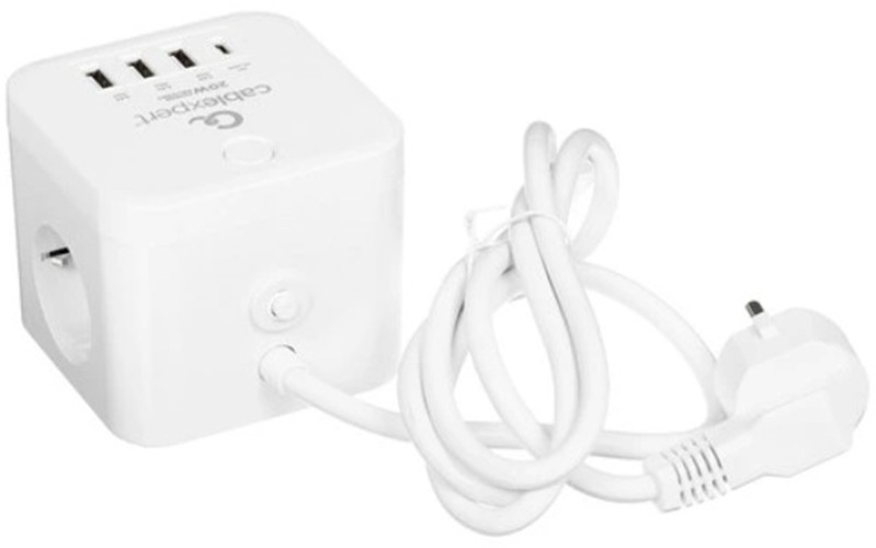 Сетевой фильтр Cablexpert CUBE-3-CU3-W-1.5
