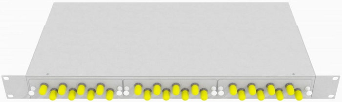 Кросс оптический стоечный TopLAN КРС-Top-1U-24ST/U-OM2-GY