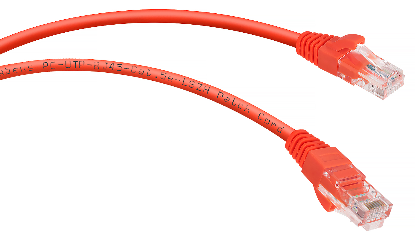Кабель патч-корд U/UTP 5e кат. 1.5м Cabeus PC-UTP-RJ45-Cat.5e-1.5m-RD-LSZH