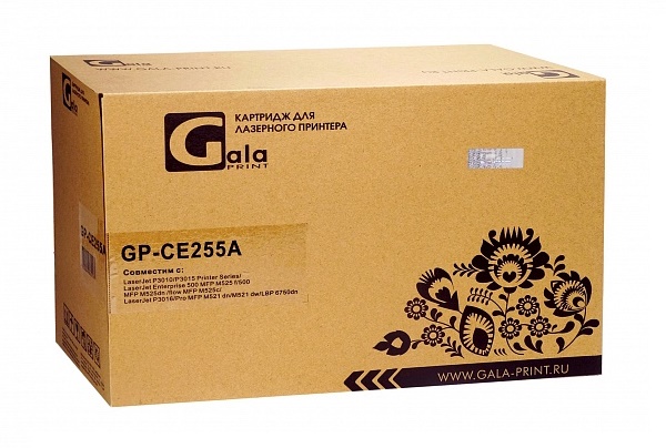 Тонер-картридж GalaPrint CE255A/724 Черный