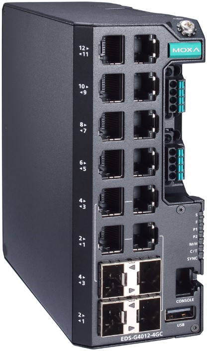 Коммутатор управляемый MOXA EDS-G4012-4GC-LV