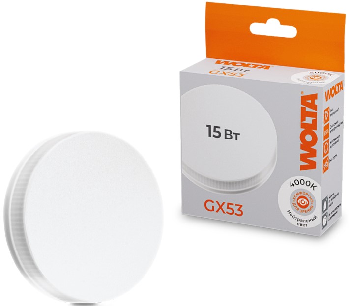 Лампа светодиодная WOLTA 25S75R15GX53