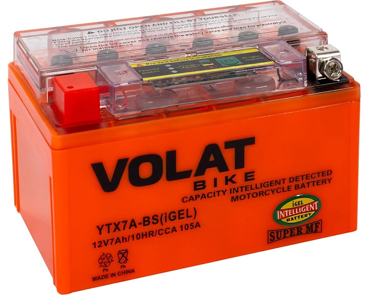 Батарея VOLAT YTX7A-BS(iGEL)Volat