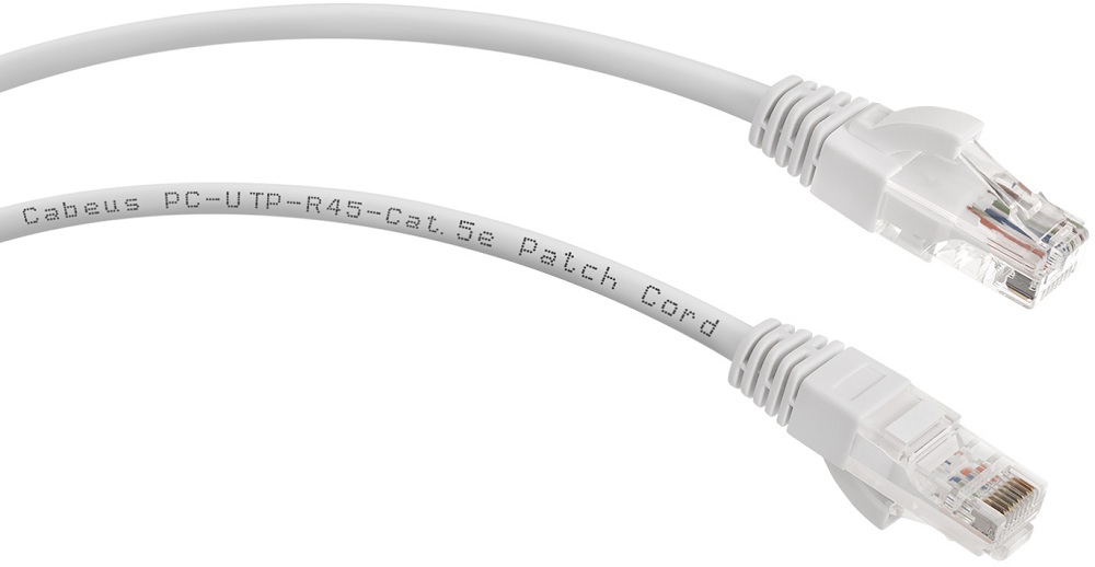 Кабель патч-корд U/UTP 5e кат. 3м Cabeus PC-UTP-RJ45-Cat.5e-3m-WH