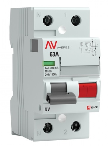 УЗО EKF rccb-2-63-300-s-av