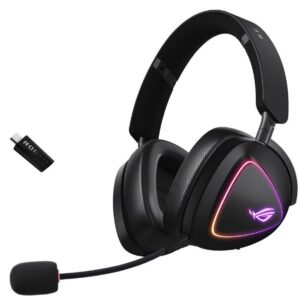 Беспроводные наушники ASUS A701 ROG DELTA II, Bluetooth, Проводной, Радиоканал, Охватывающие, Черный, [90YH03W0-BHUA00]