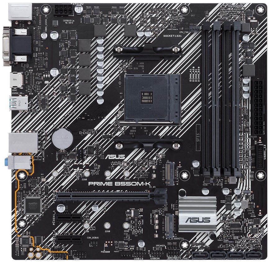 Материнская плата ASUS PRIME B550M-K, AM4, AMD B550, mATX