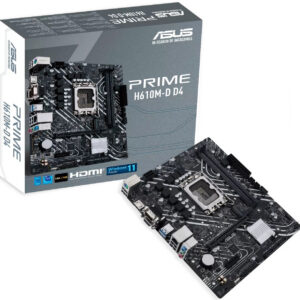 Материнская плата ASUS PRIME H610M-D D4, LGA1700, Intel H610, mATX