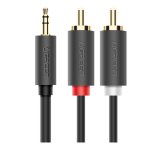 Кабель 3.5 Jack (M) - 2x RCA (M), 2м, UGREEN AV102