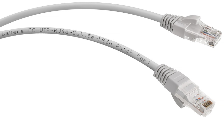 Кабель патч-корд U/UTP 5e кат. 2м Cabeus PC-UTP-RJ45-Cat.5e-2m-LSZH