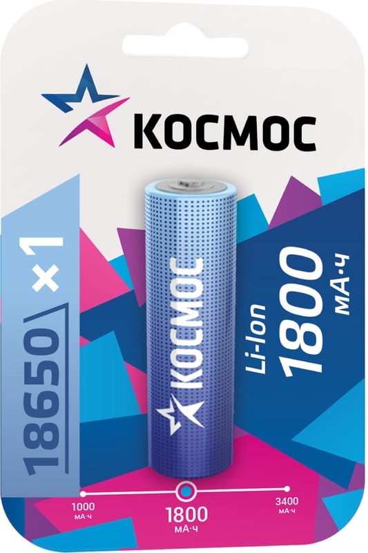 Аккумулятор Космос KOC18650Li-ion18UBL1