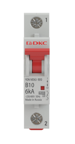 Автоматический выключатель модульный DKC MD63-1B10-10