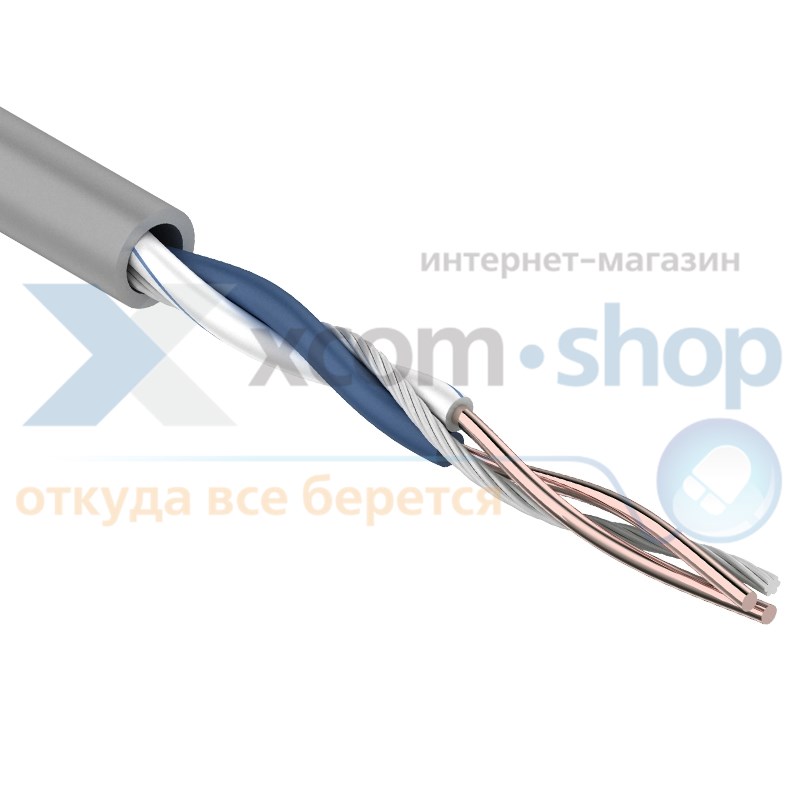 Кабель витая пара U/UTP 5e кат. 1 пара Rexant 01-0002