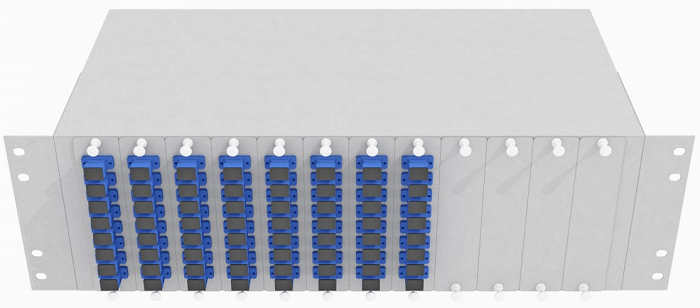 Кросс оптический стоечный TopLAN КРС-Top-3U-64SC/U-OS2-GY
