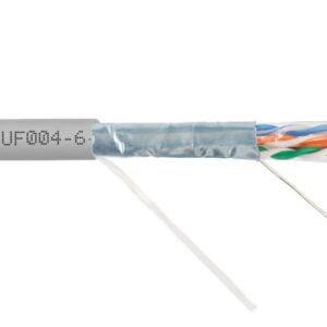 Кабель витая пара F/UTP 6 кат. 4 пары Netlan EC-UF004-6-PVC-GY