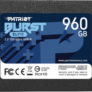 SSD накопитель 960 ГБ Patriot Memory PBE960GS25SSDR, SATA III, [PBE960GS25SSDR]