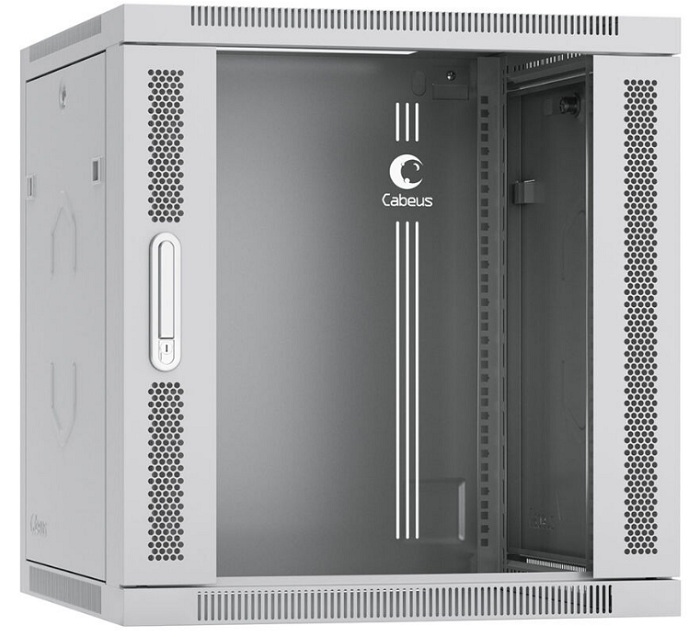 Шкаф настенный 19", 12U Cabeus SH-05F-12U60/60-R