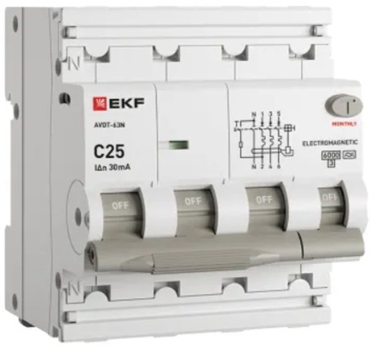 Автомат дифференциальный EKF D63N46MA25C30