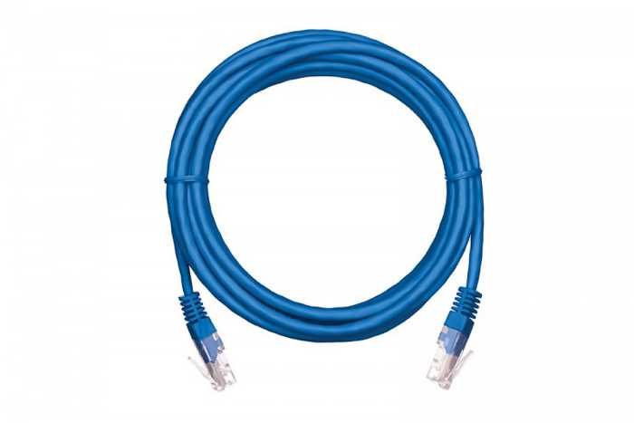 Кабель патч-корд U/UTP 5e кат. 1м Netlan EC-PC4UD55B-BC-PVC-010-BL-10