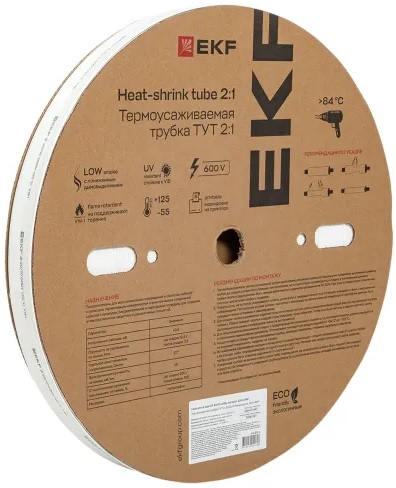 Термоусаживаемая трубка EKF tut-20-w