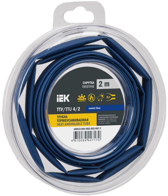 Трубка термоусадочная IEK UDR12-004-002-002-K07-T
