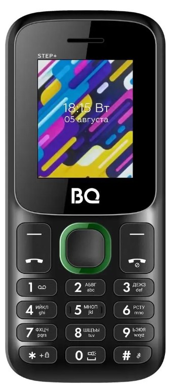Мобильный телефон BQ 1848 Step+ Black+Green
