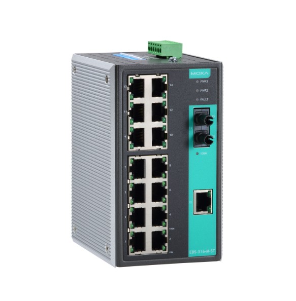 Коммутатор неуправляемый MOXA EDS-316-M-ST-T