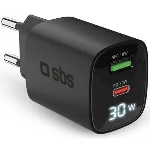 Зарядное устройство сетевое SBS TETRGANLCD1USB1C30K