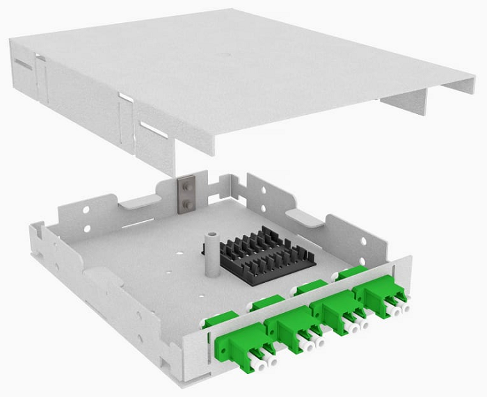 Кросс оптический настенный TopLAN КРНМ-Top-08LC/A-OS2-GY