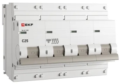 Автоматический выключатель EKF mcb47100-4-25C-pro