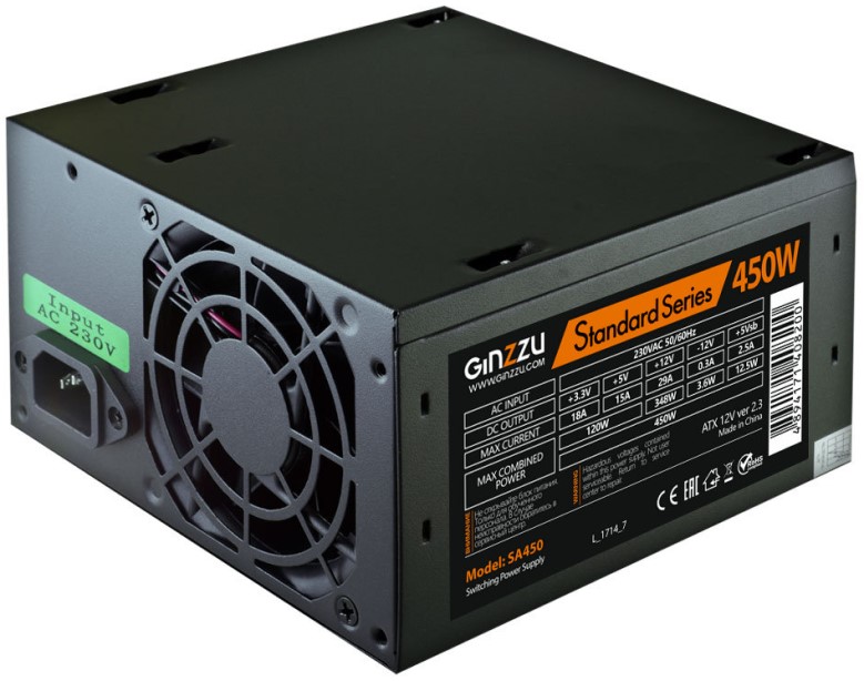 Блок питания ATX Ginzzu SA450