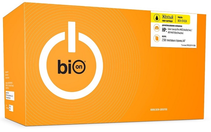 Тонер-картридж BION BCR-CF412A Желтый